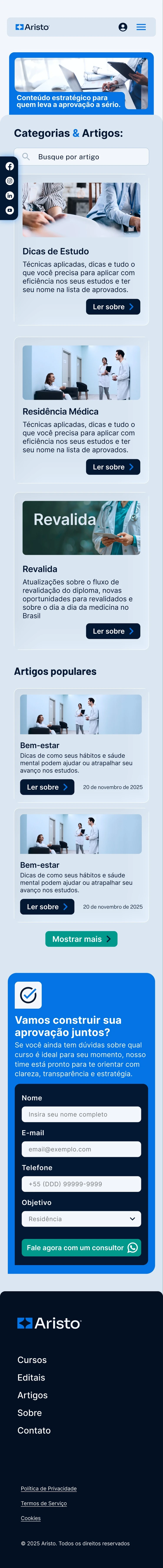 Aristo — Artigos