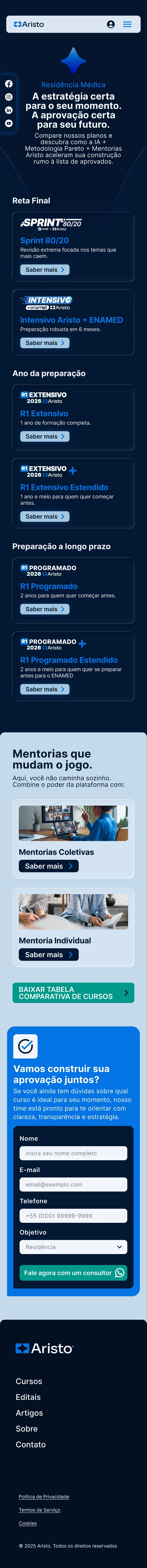 Aristo — Cursos
