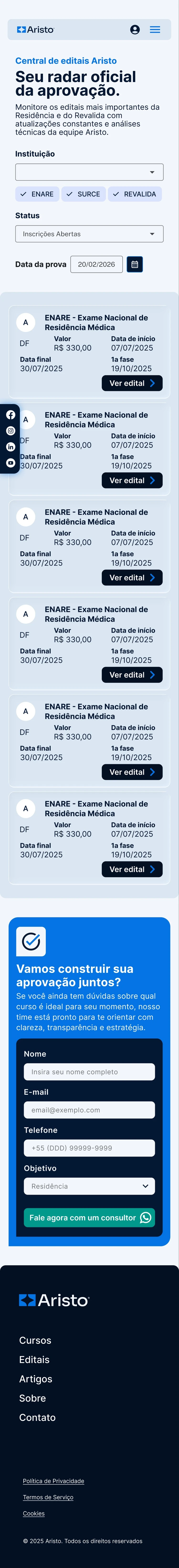 Aristo — Editais