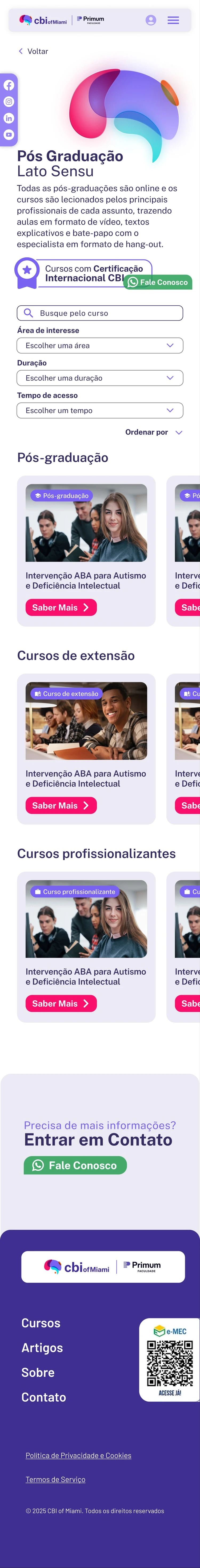 CBI — Cursos