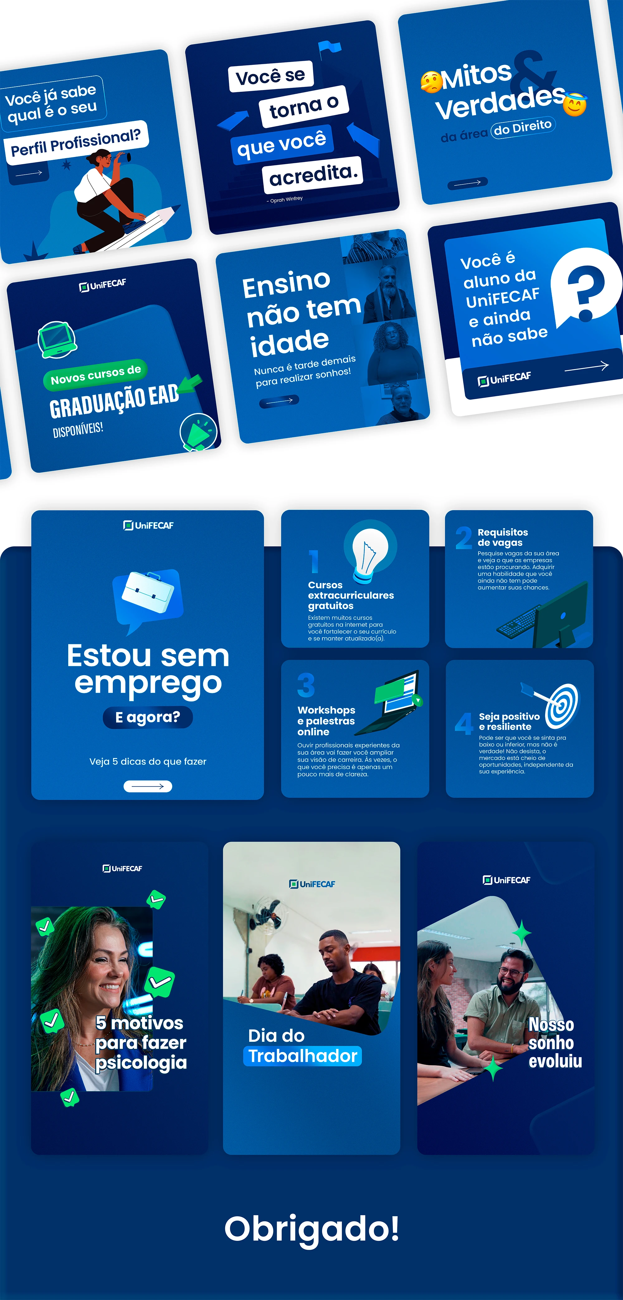 UniFECAF — Social media set